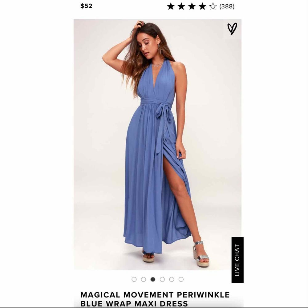Lulus blue wrap dress